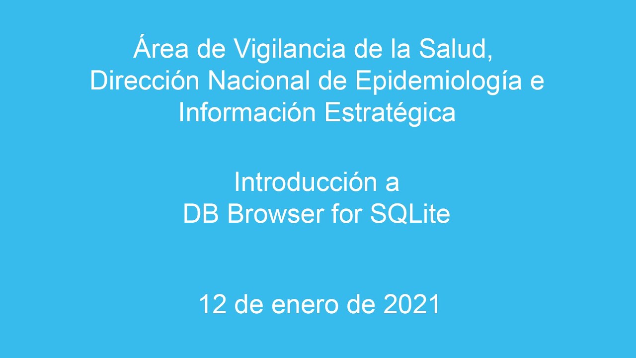 Introducción a DB Browser for SQLite - 12/01/2021
