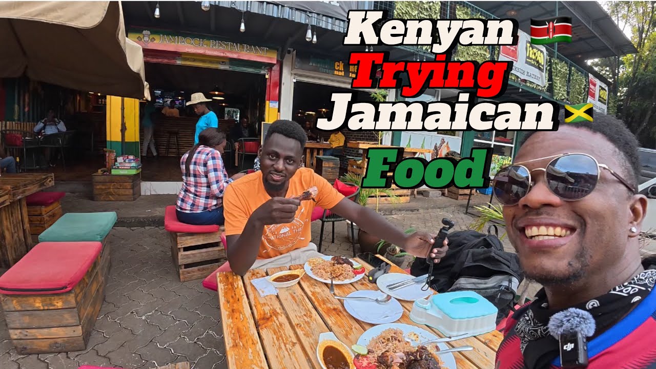 KENYAN TRYING JAMAICAN FOOD FIRST TIME, JAMROCK RESTAURANT NAIROBI  🇰🇪🇯🇲✌️@iWhatjusthappened @jamtoursafrica