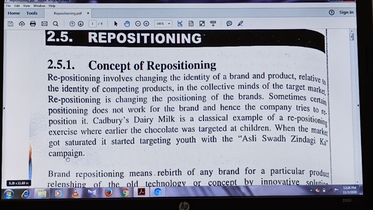 Marketing management ( unit -2 )  Topic - Repositioning
