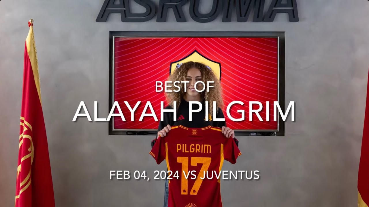 Alayah Pilgrim debut with AS Roma (Feb 04, 2024 vs Juventus) @asroma
