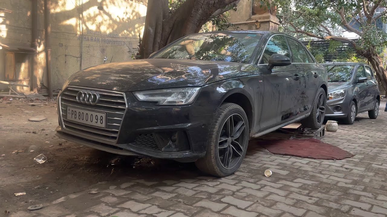 Audi A4 35TFSI GETTING CATBACK EXHAUST SETUP😍||QUAD EXHAUST ||CARBON FIBRE🔥||LOUD CRACKLINGSOUND💥
