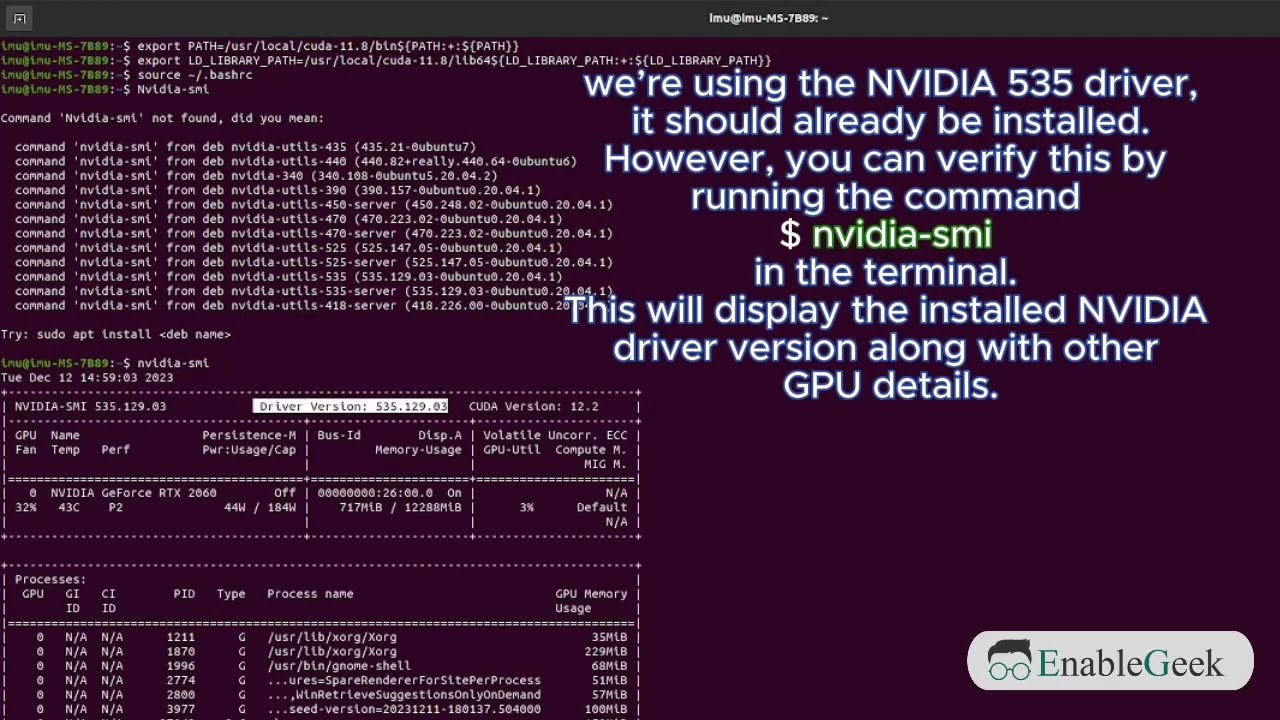 Setting Up CUDA and cuDNN on Ubuntu