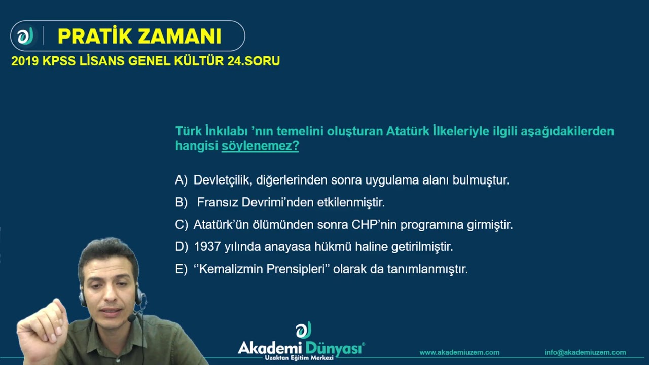 2019 KPSS Lisans Genel Kültür | Tarih Soru Çözümü