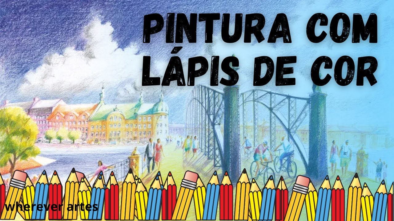 Como PINTAR com lápis de cor - aula de pintura