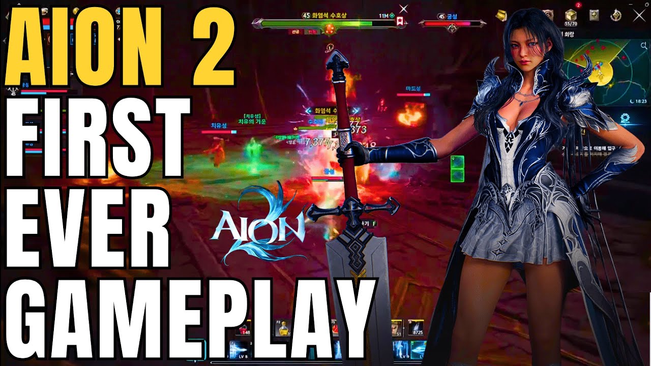 Предварительный обзор игрового процесса AION 2 Gladiator &mdash; ВПЕРВЫЕ реальный игровой процесс + нав...