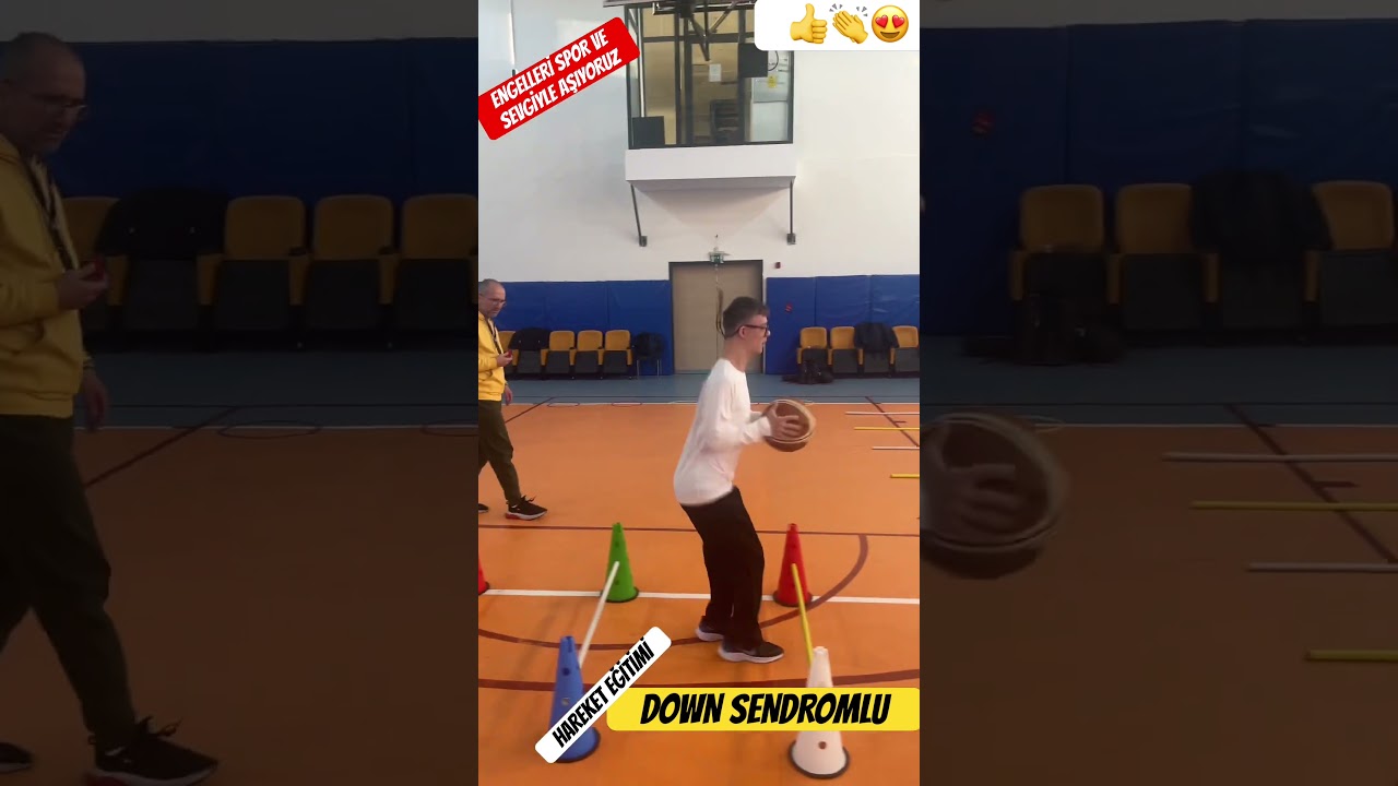 DOWN SENDROMLU SPORCUM KAAN İLE HAREKET EĞİTİMİ👏👍😍