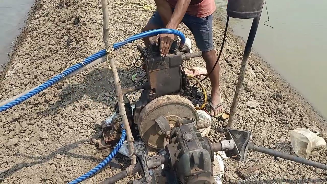 Diesel engine testing in prawn farming #snfarming #prawnfarming #shrimps #shrimp #prawns #prawn