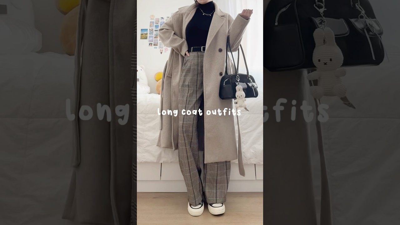 Long coat outfits 🤎 #koreanfashion #longcoats #fallfashion #autumnlook #falloutfits #kfashion