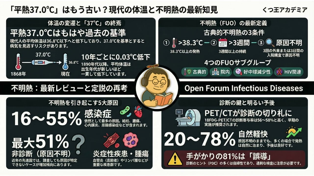 【医療者向け・音声のみ】不明熱（FUO）診療の最新知見：37℃神話の再考とFDG-PET/CTの有用性　OFID