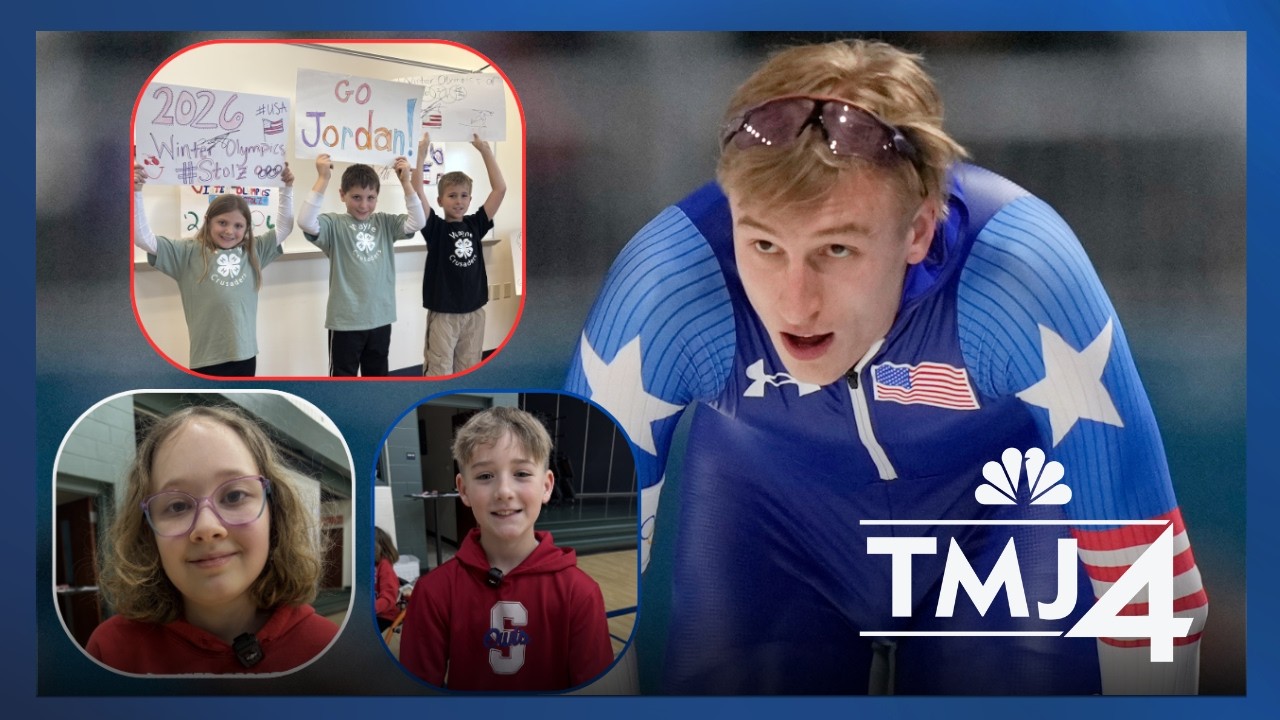 Washington County kids cheer on Olympic speed skater Jordan Stolz despite silver finish