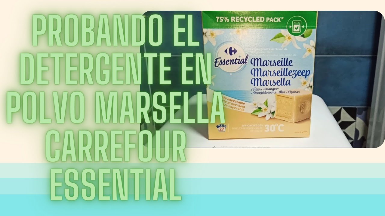 🧼PROBANDO EL DETERGENTE EN POLVO MARSELLA ESSENTIAL DE CARREFOUR 🧼