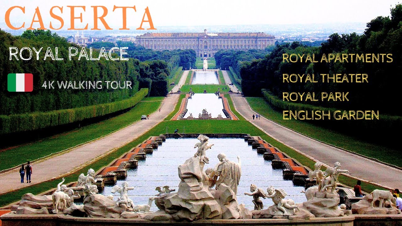 Caserta Royal Palace Virtual Walking Tour Italy (World Heritage Site) - 4k - with captions