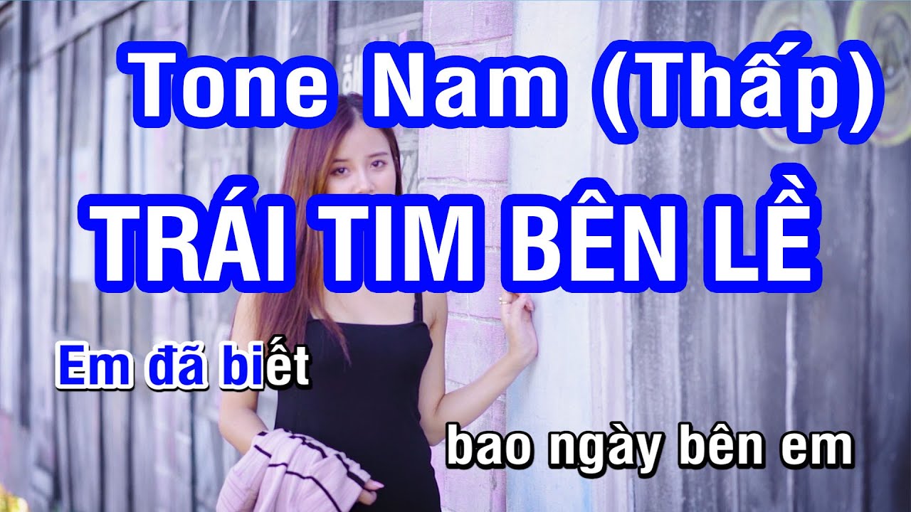 Karaoke Trái Tim Bên Lề Tone Nam (Thấp C#m) | Nhan KTV