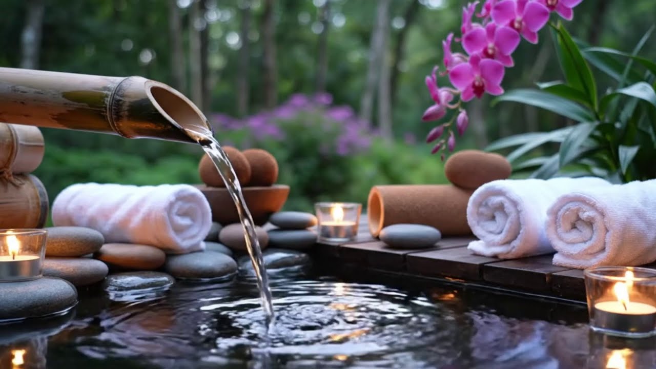 Healing Music with Water Flow 🌿 Calm Mind, Stress Relief