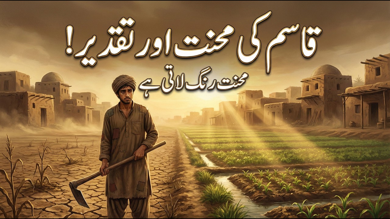 Qasim Ki Mehnat Aur Taqdeer  Gareebi Se Kamyabi Tak  Emotional Moral Story About Hard Work & Destiny