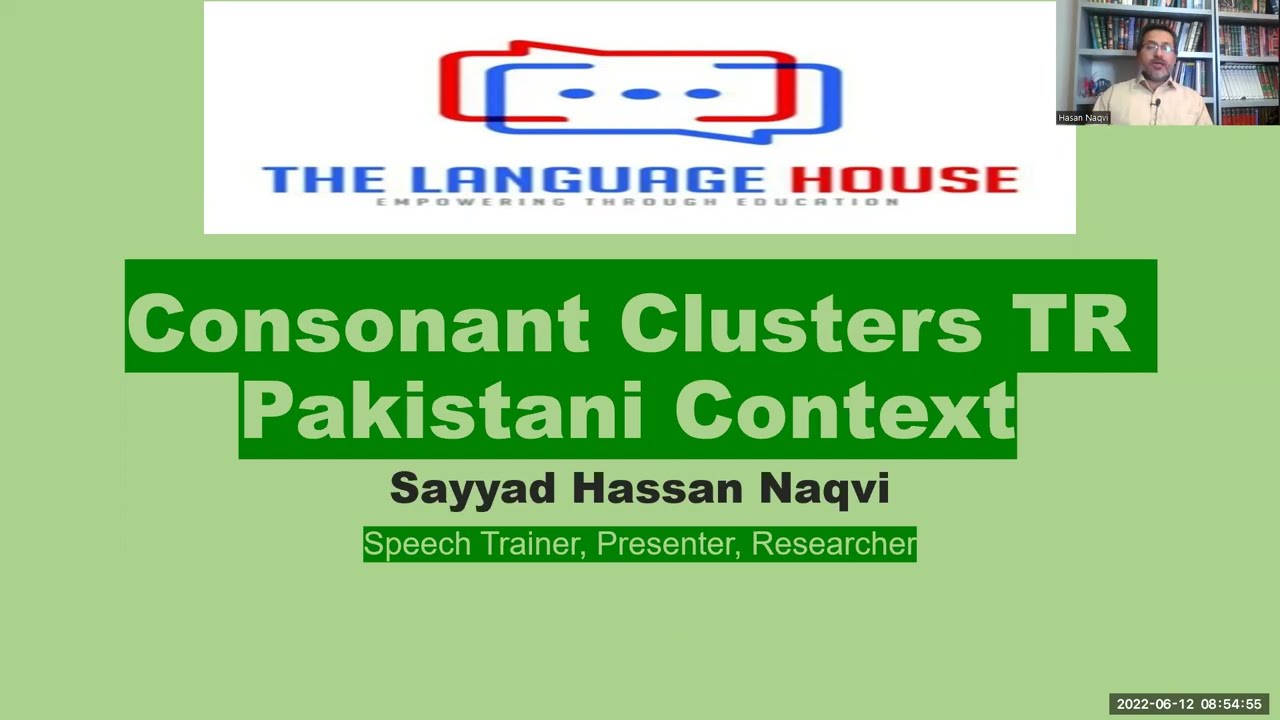 Speaking Skills with Sayyad Hassan Consonant Clusters (Pakistani Context)