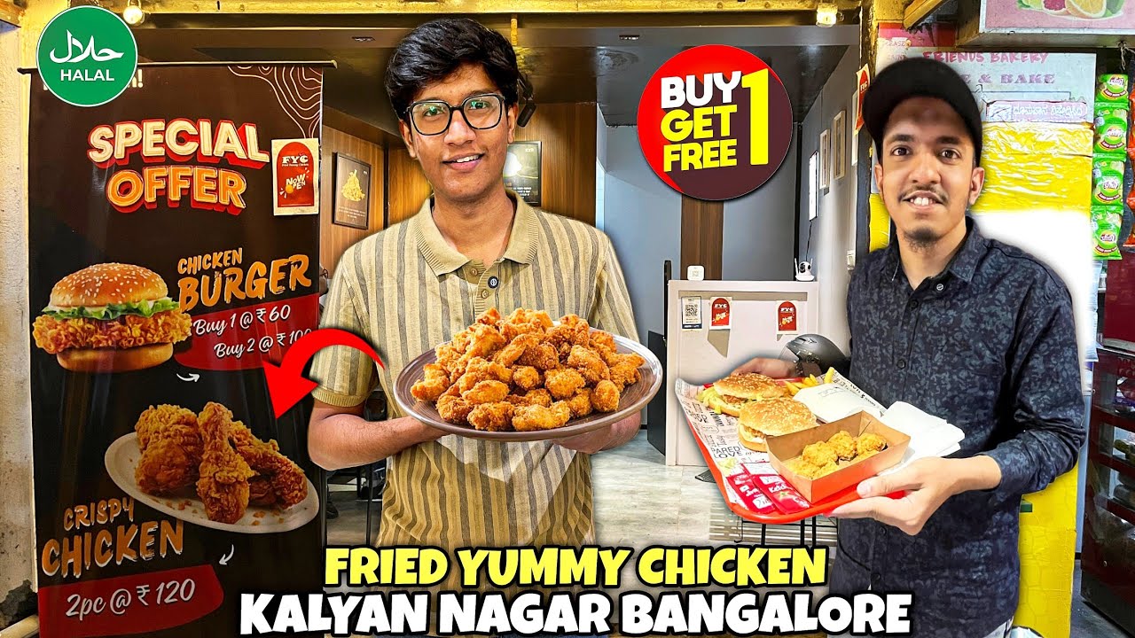 Newly Opened Fried Yummy Chicken Kalyan Nagar Bangalore | Trying Most Famous Crispy Chicken