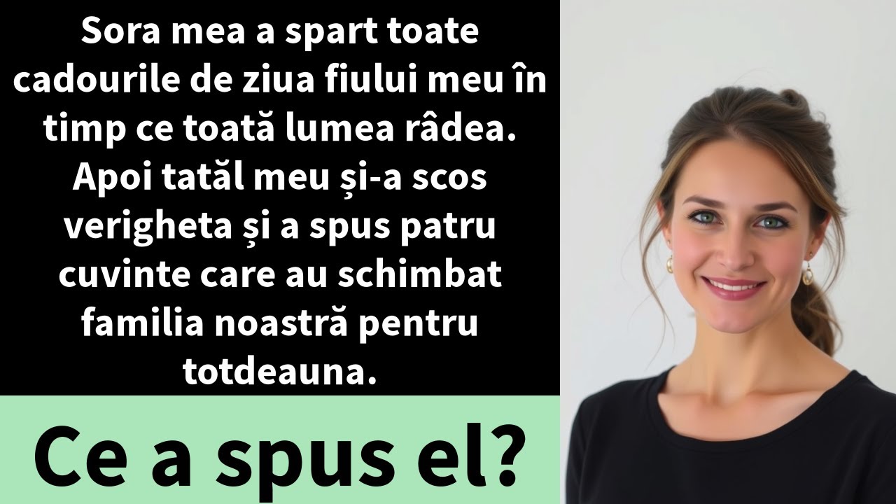 Sora mea a spart toate cadourile de ziua fiului meu în timp ce toată lumea râdea.