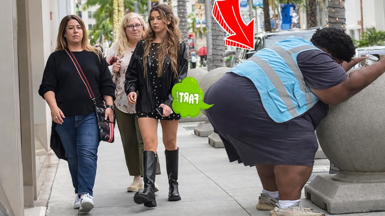 800lbs Man Farts On Women In Beverly Hills!!!