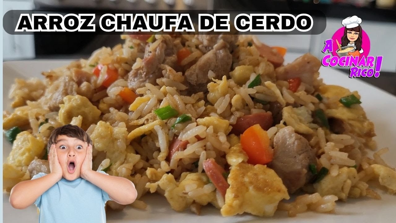 Receta ARROZ CHAUFA CON CERDO Salió Espectacular #acocinarrico