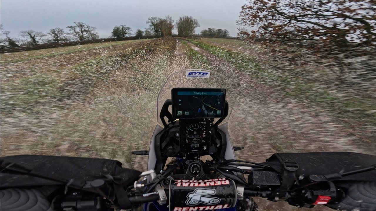 tenere 700 t7 wet saturday morning green lanes off roading setting up nitron suspension