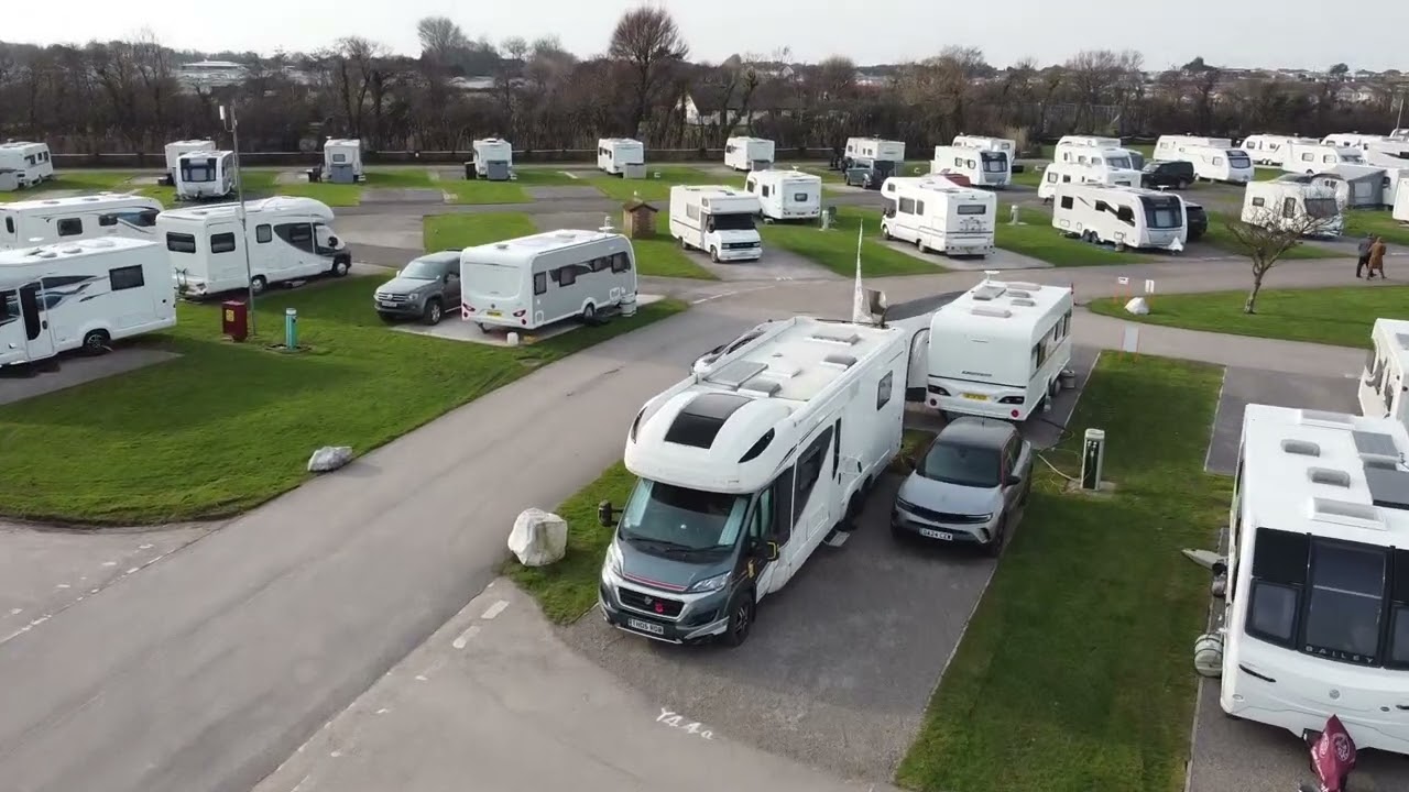 Holiday Resort Unity Caravan Camping Club Rally from above February 2025 #djidrone  #drone