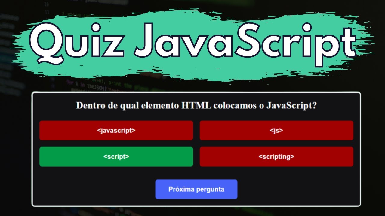 Como Fazer um App de Quiz Usando JavaScript - Tutorial Completo para Iniciantes