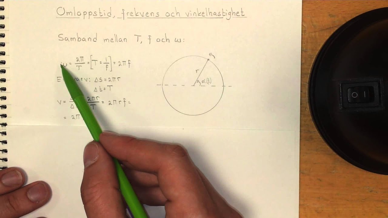 Fysik 2 Omloppstid, frekvens och vinkelhastighet