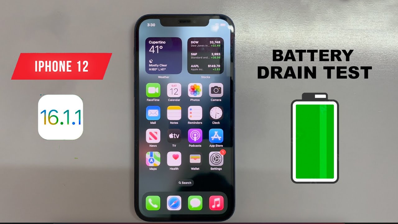 iOS 16.1.1 iPhone 12 Battery Drain Test in 2022 | SHOCKING RESULT