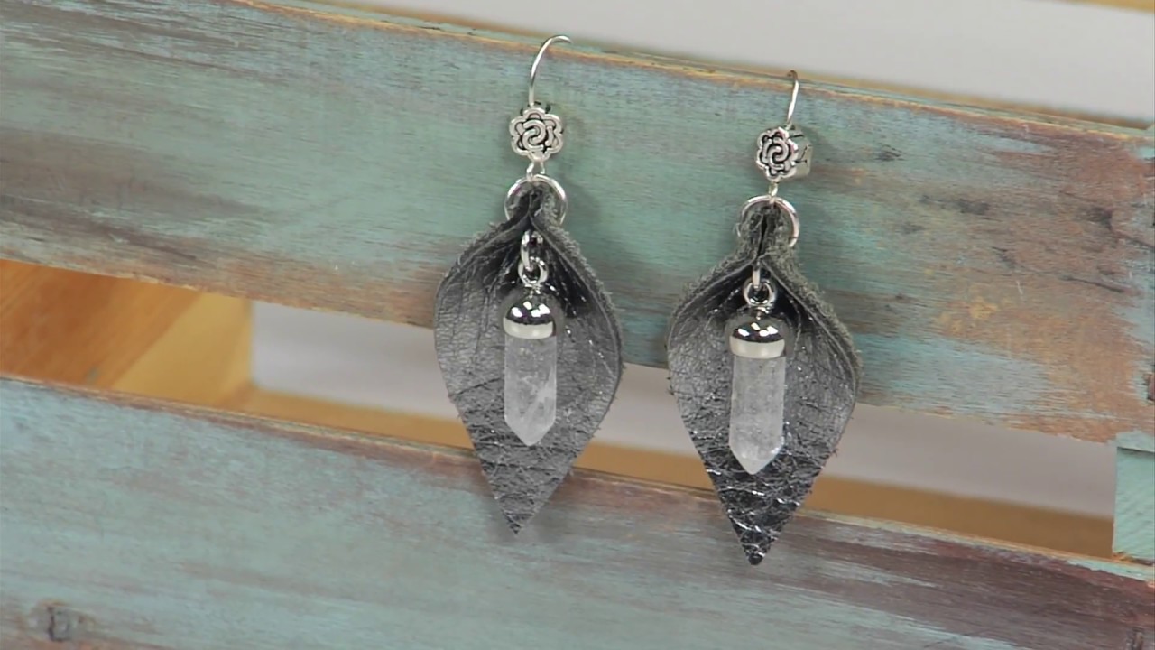 How to Make Crystal & Leather Earrings - Sizzix