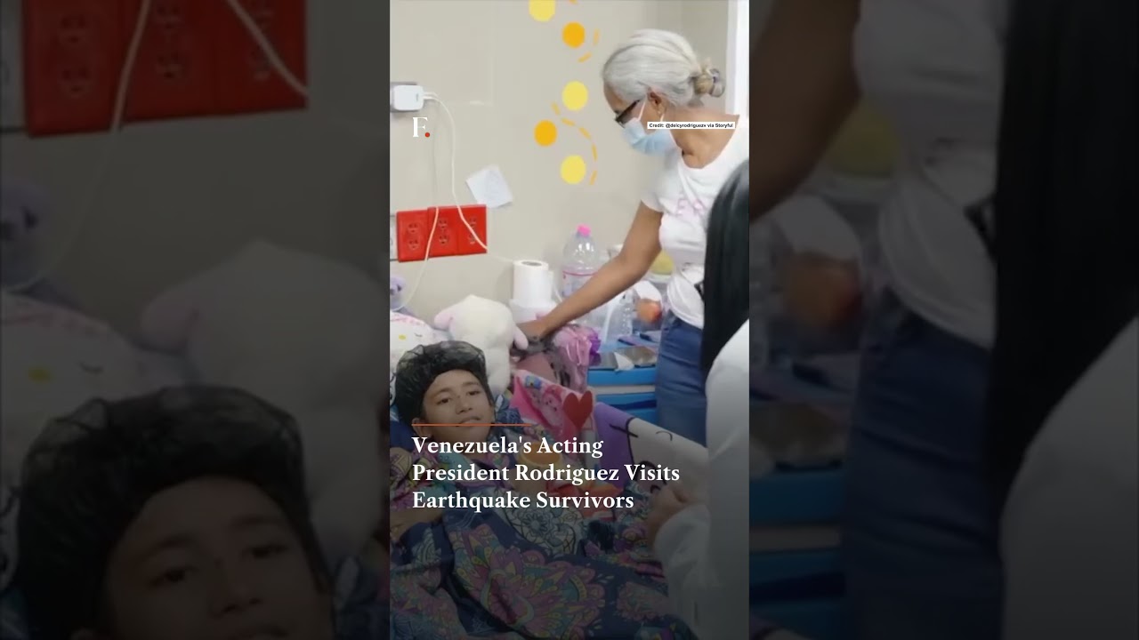 Venezuela's Acting President Rodriguez Visits Earthquake Survivors | N18G