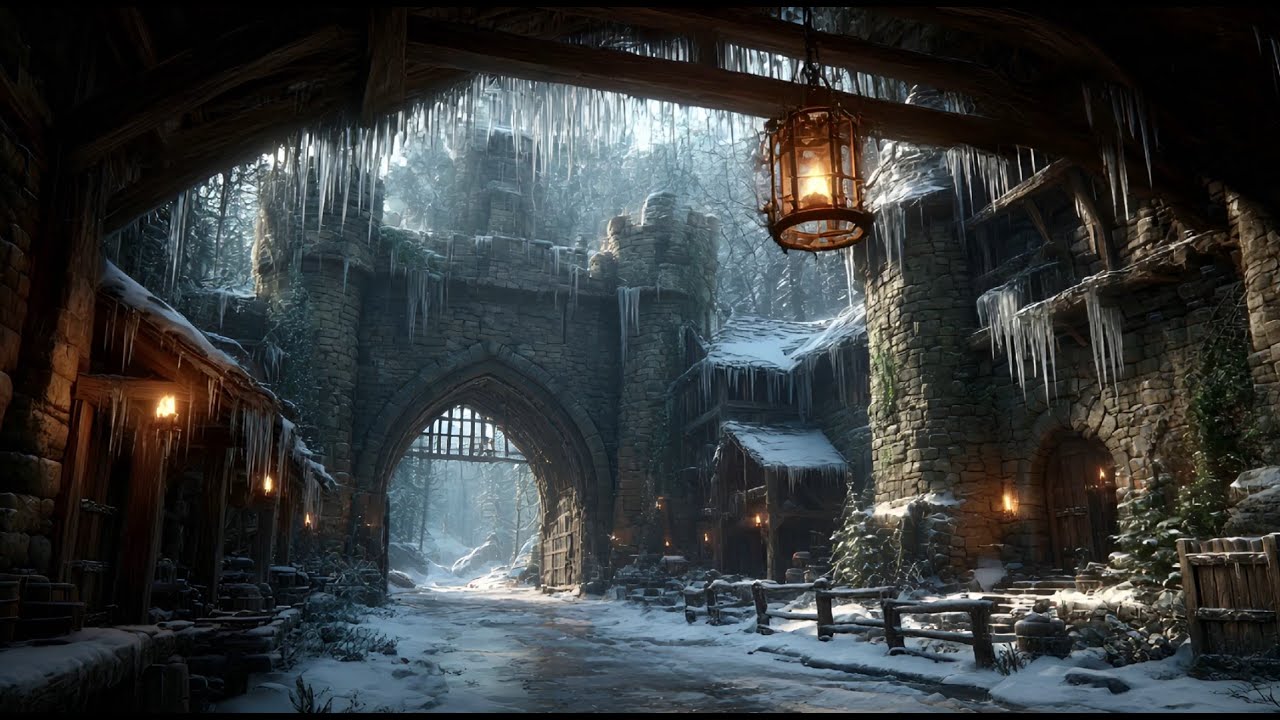Ancient Gates of the Frozen Fortress – Medieval Celtic Music & Winter Echoes