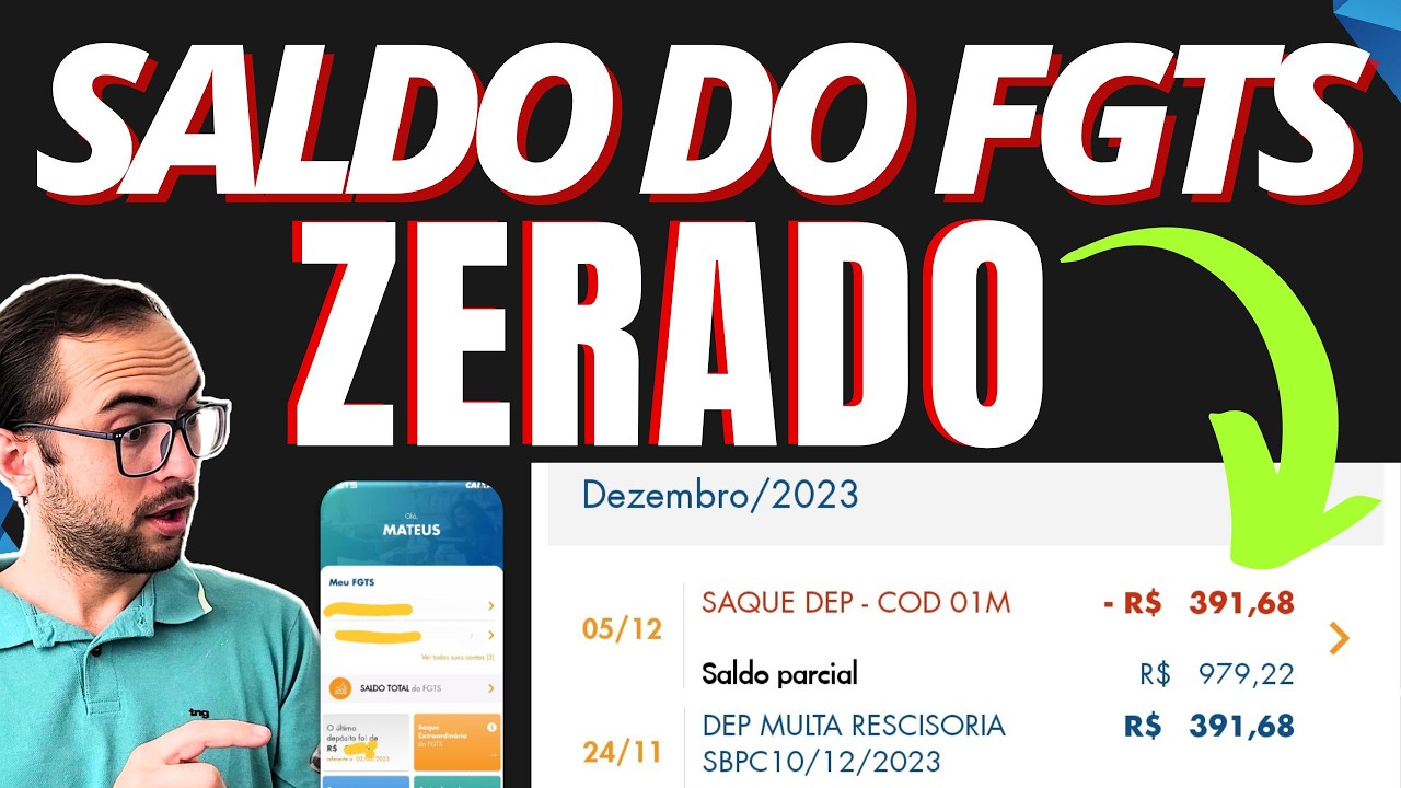 O SALDO DO FGTS ESTÁ ZERADO E NÃO SACOU? FGTS LIBERADO NA RESCISÃO - COMO SACAR FGTS NO APLICATIVO?