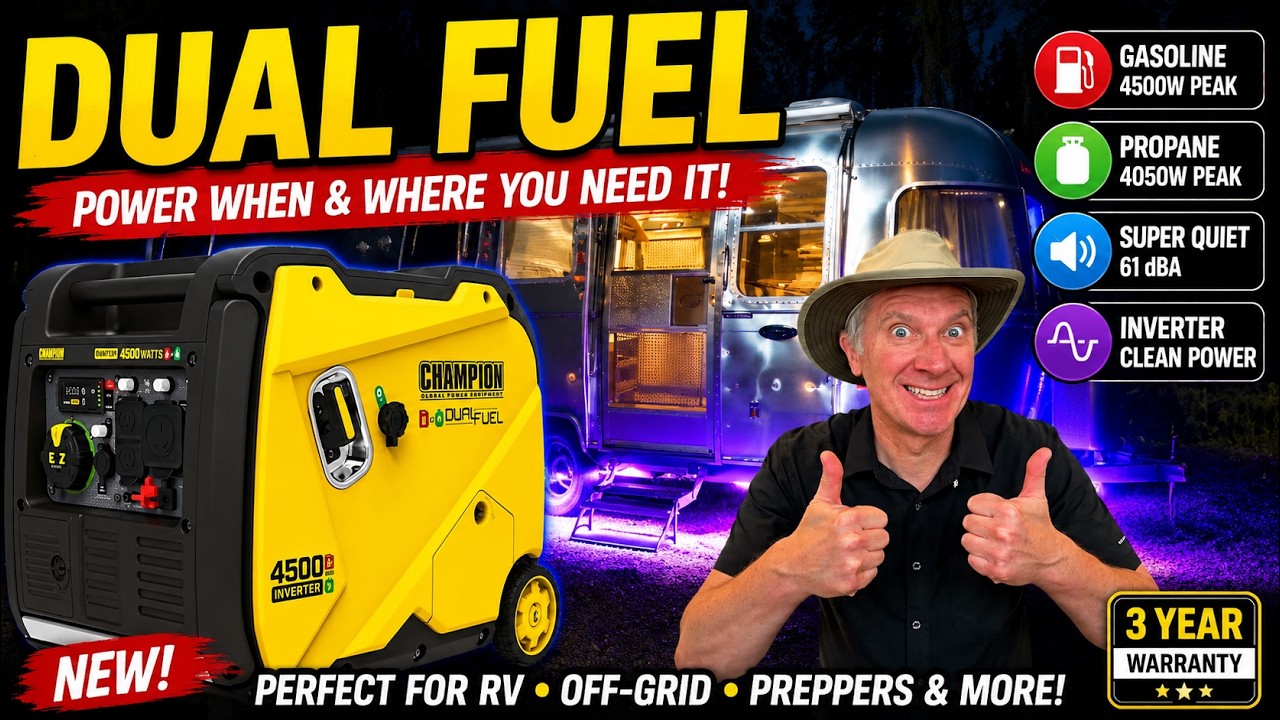 💥NEW Champion 4500W Dual Fuel Generator - for RV, Off-Grid, & Preppers!💥