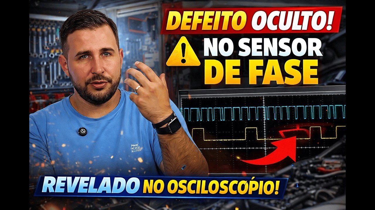 Defeito Oculto Sensor de Fase no Osciloscópio - Erro de Sincronismo / Incoerência Virabrequim