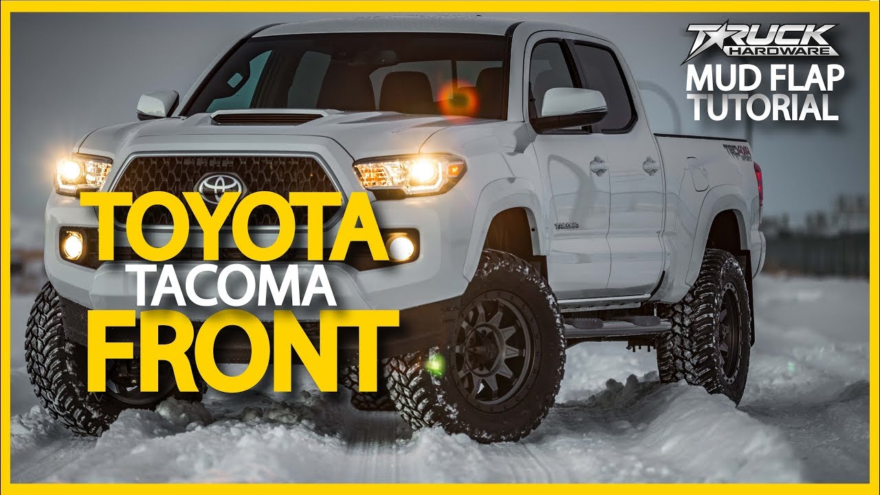 Gatorback 2017 Toyota Tacoma Front NO DRILL Mud Flap Installation