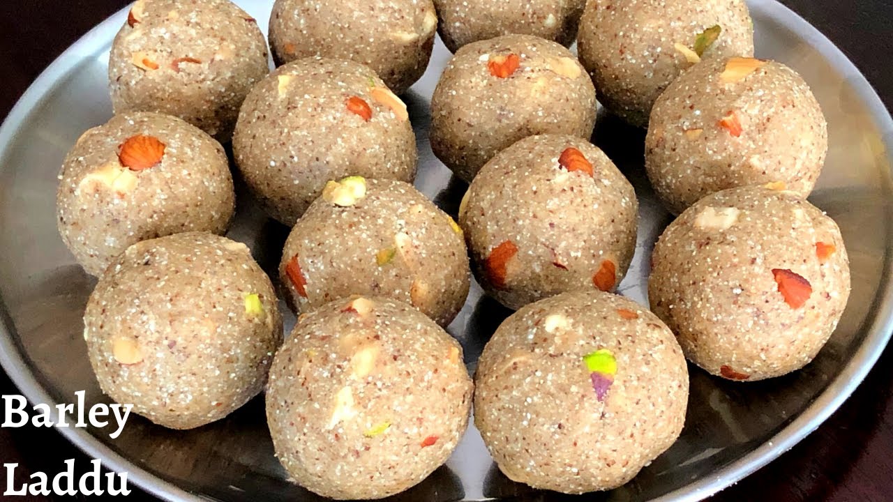 Barley Laddu - High In Fiber & Protein Rich Laddu - Barley Peanut Laddu - Barley Recipes - Barley