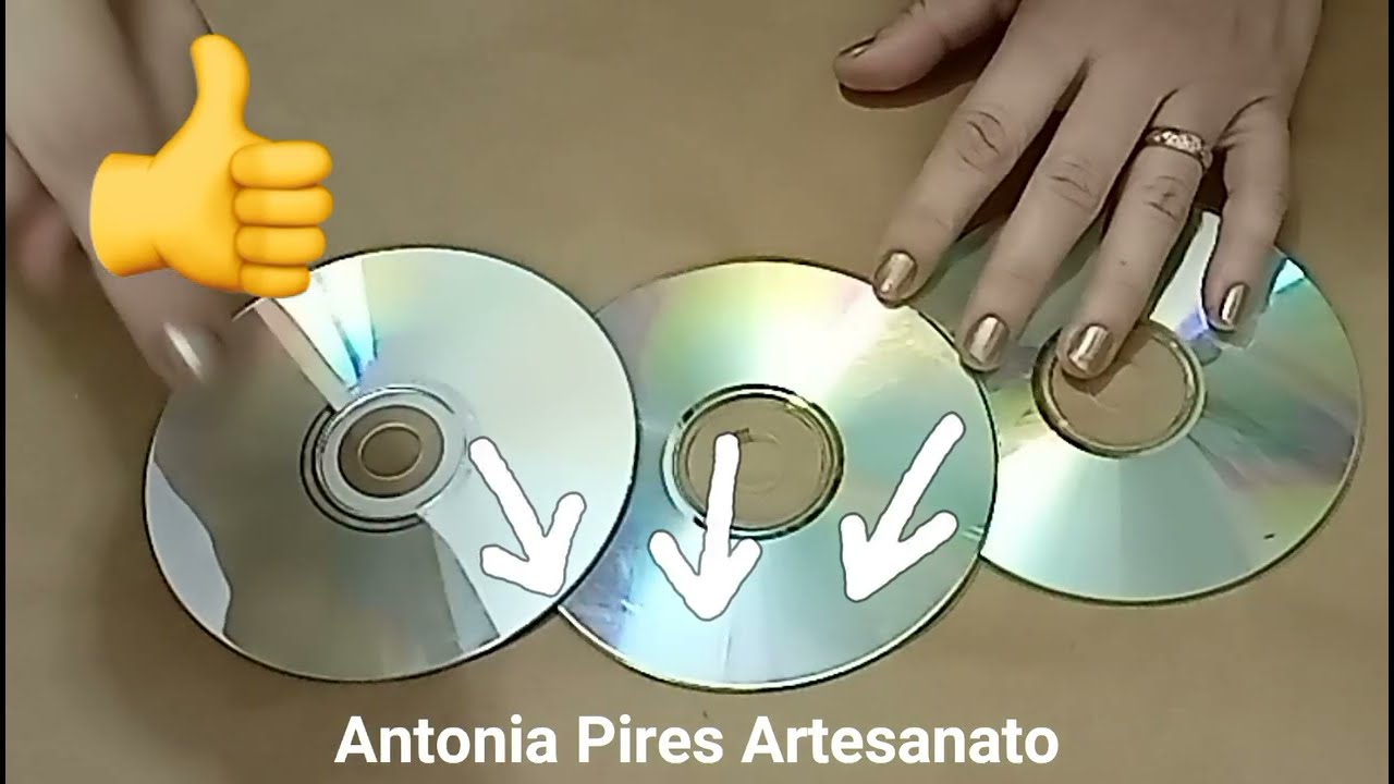 DIY TEM CDS VELHOS EM CASA ? NÃO JOGUE FORA !!! TENHO UMA  IDEIA DE UMA PEÇA BEM ROMÂNTICA PARA VOCÊ