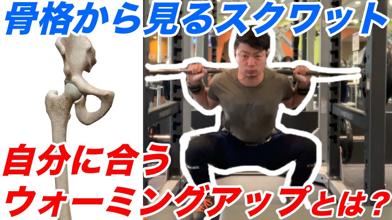 【スクワット】頚体角から見る自分に合うフォームと骨盤の関係【筋トレ】