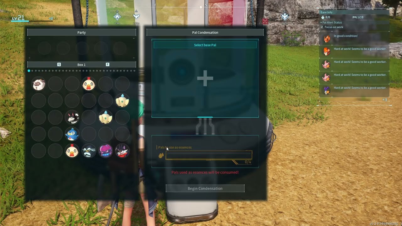 How to use the Pal Essence Condenser in Palworld to make your Pals much stronger and better