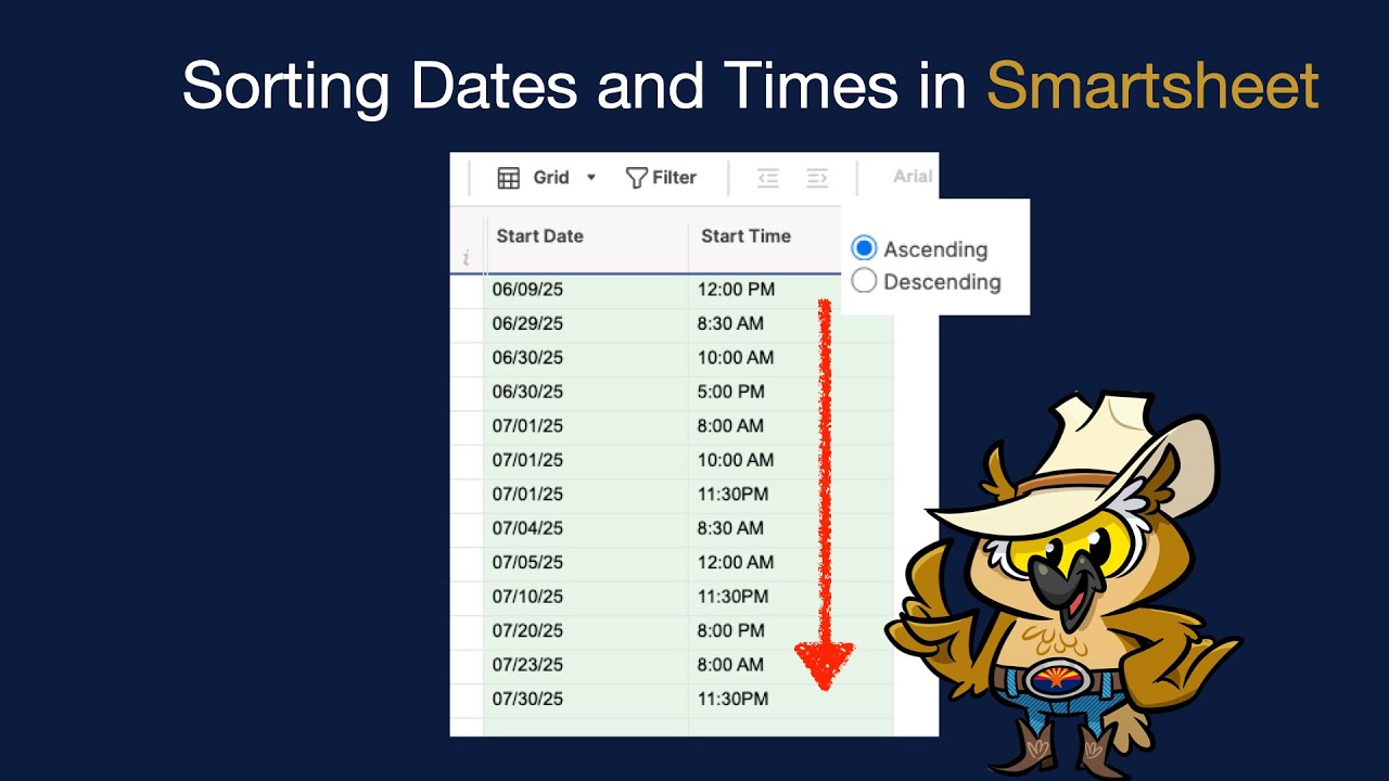 Smartsheet: Sorting Date and Time - How-To Tutorial