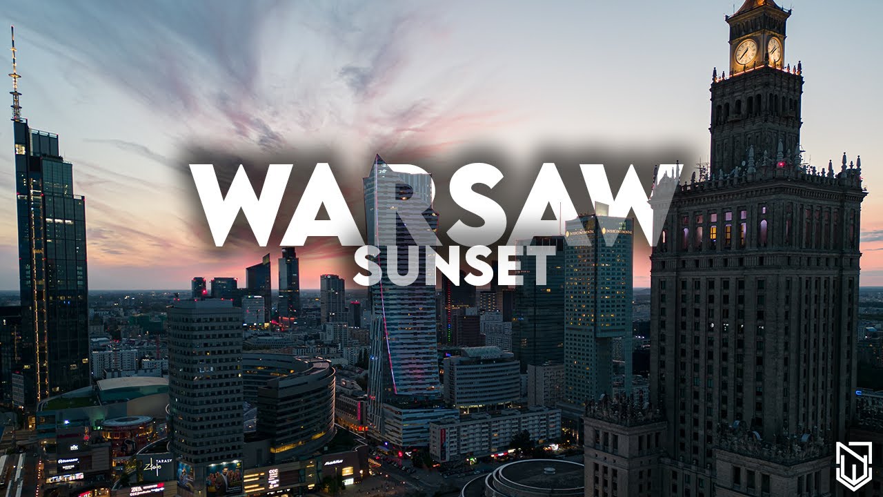 Warsaw City center by night, sunset | Warszawa zachód słońca | 4K | Poland is beautiful #9