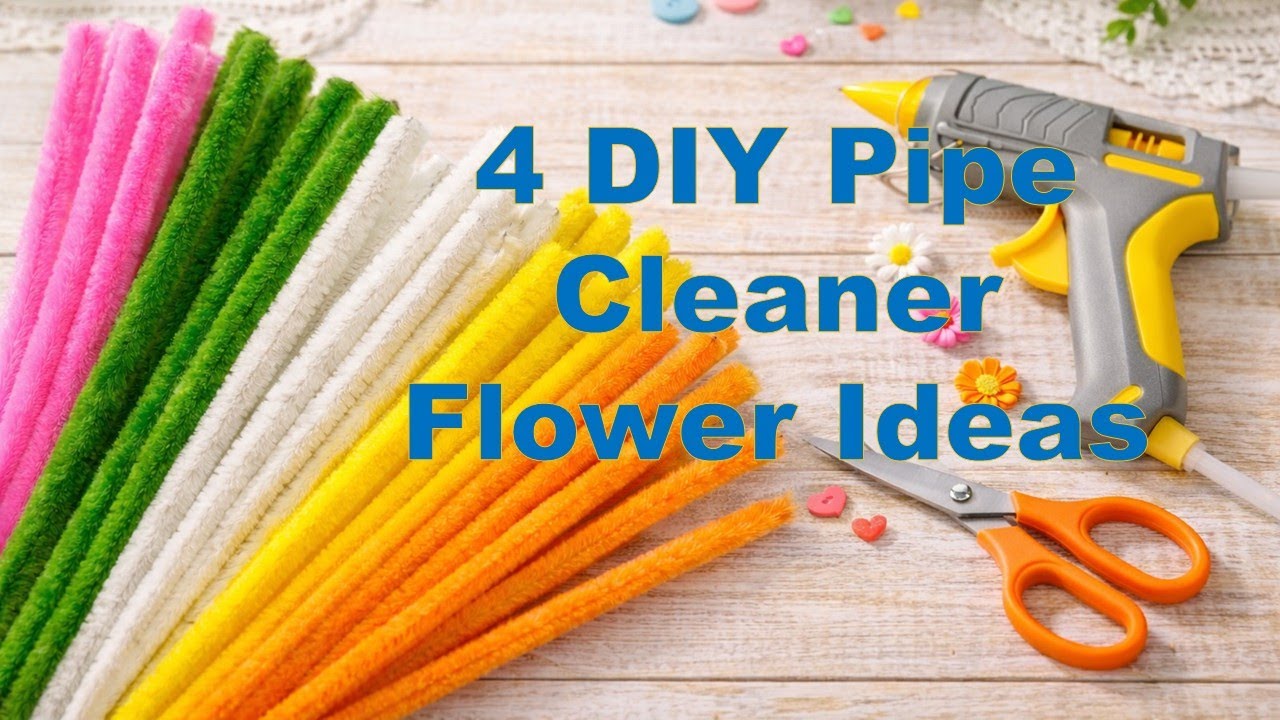 4 Easy Pipe Cleaner Flowers 🌸 Beautiful DIY Flower Ideas | DG Handmade