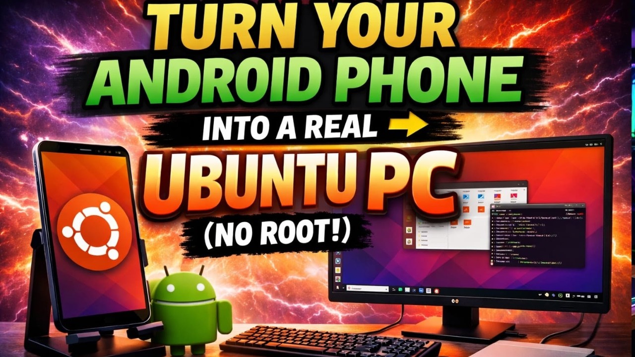 Turn Your Android Phone into a REAL Ubuntu PC (No Root!)
