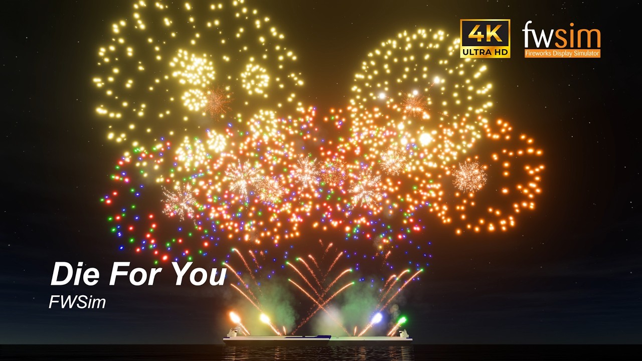 VALORANT “Die For You” Pyromusical | FWSim Fireworks Show in 4K