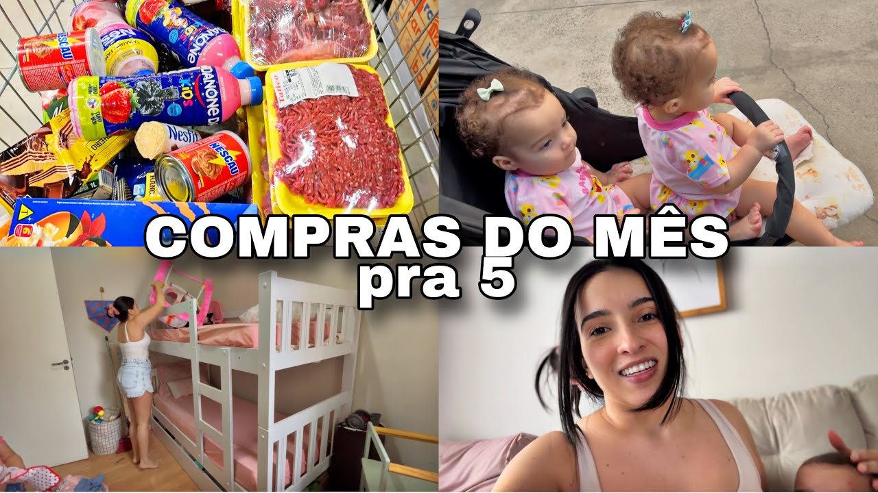 VLOG: COMPRAS DO MÊS pra 5 pessoas, assai atacadista 