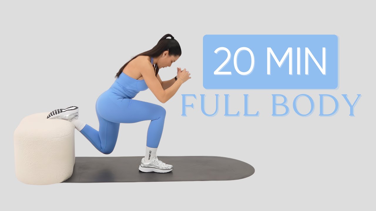 FULL BODY 20 MIN | Piernas Glúteos y Brazos con Mancuernas y Banco