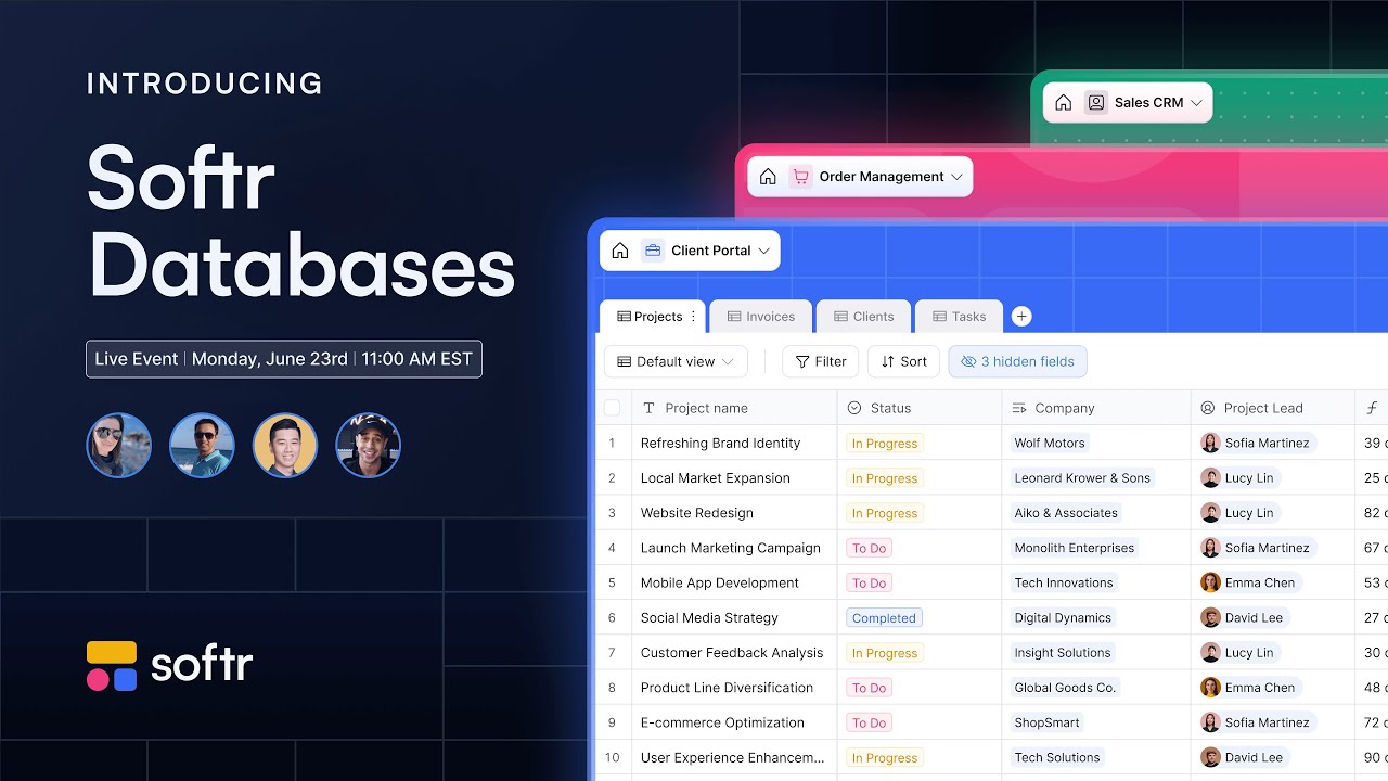Introducing Softr Databases: Live Event with Founders