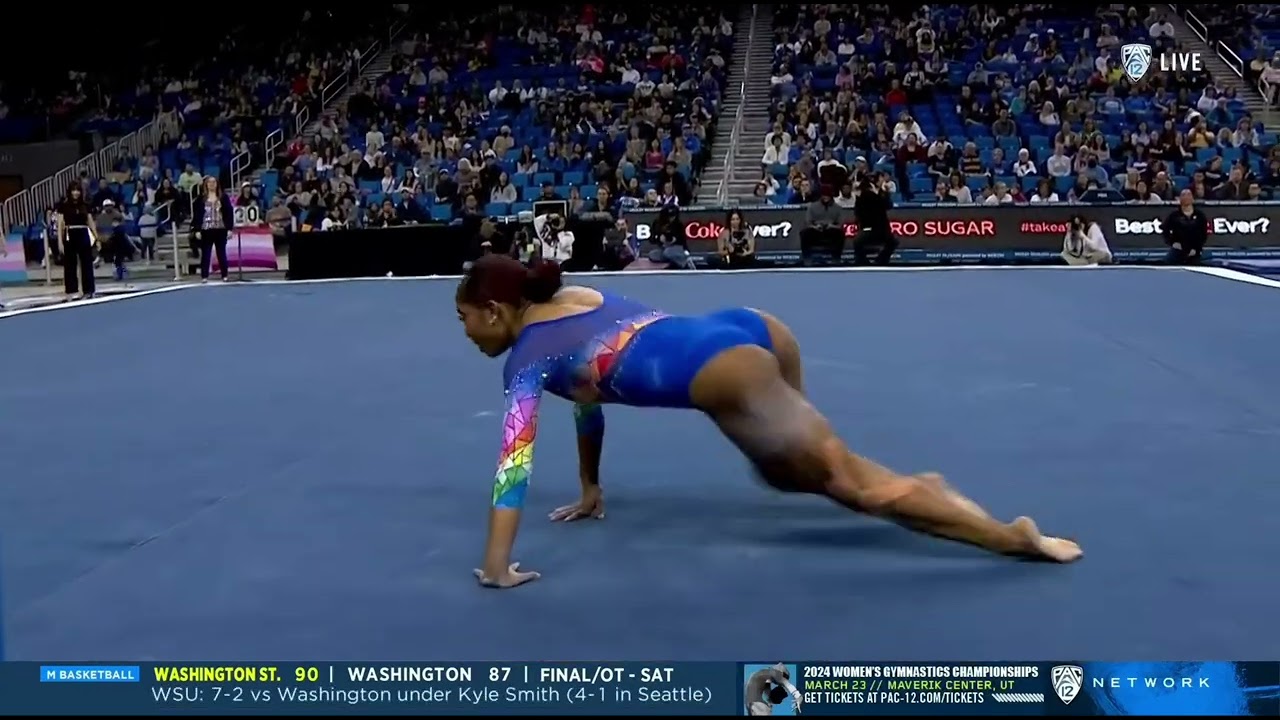 Nya Reed Near Perfect Floor UClA vs Arizona 2024 9.975