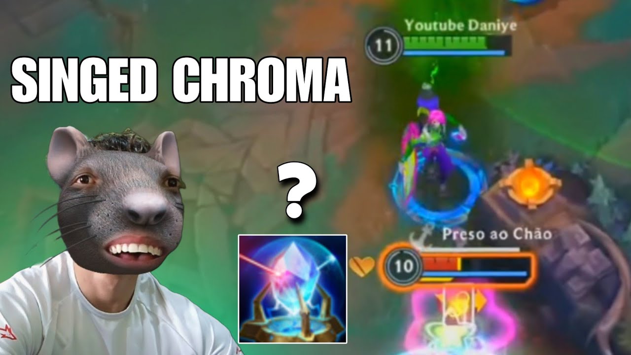 DÁ ATÉ MAIS GOSTO DE JOGAR DE SINGED COM ESSE CHROMA NA SKIN | WILD RIFT  